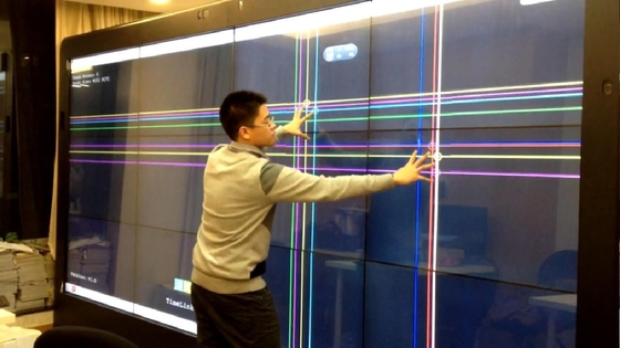 55 Inch 10-noktalı Kızılötesi Dokunmatik Panel, Parmak veya Dokunmatik Kalem, Saf Cam